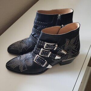 Chloe Susanna ankle boot in silver/black size 38